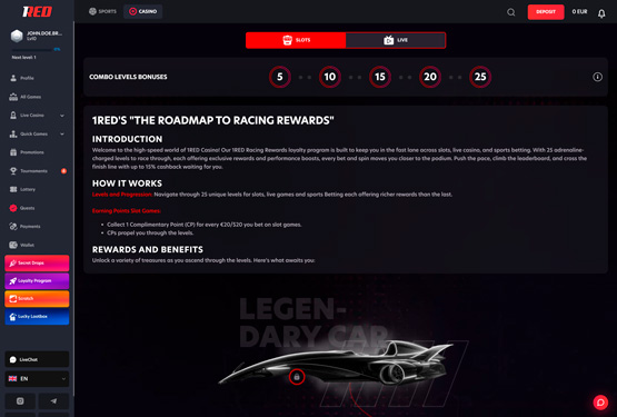 VIP program på 1red Casino 
