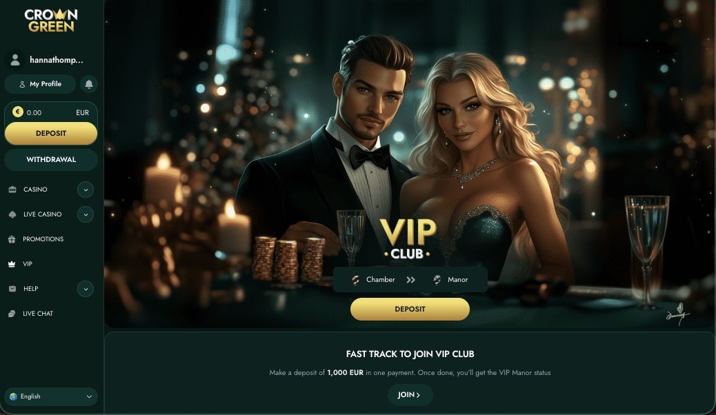 VIP program på Crowngreen Casino