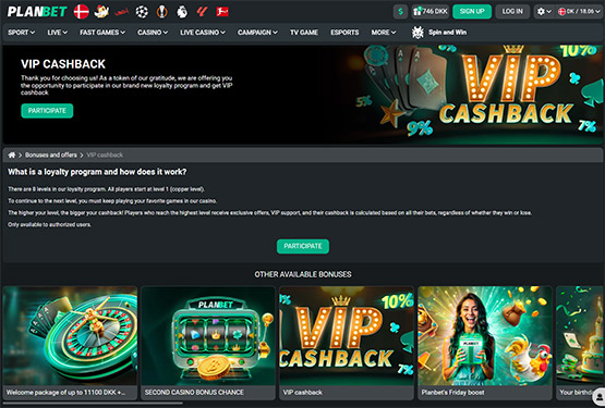 VIP program på Planbet Casino 