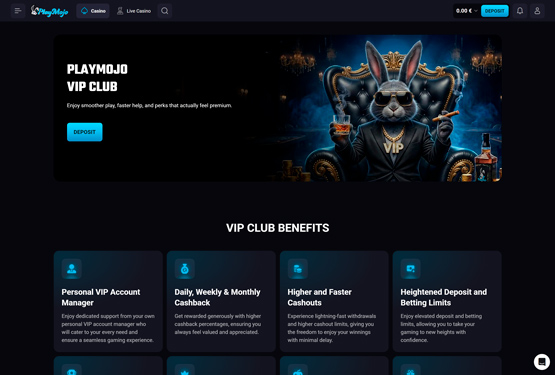 VIP program på Playmojo Casino 