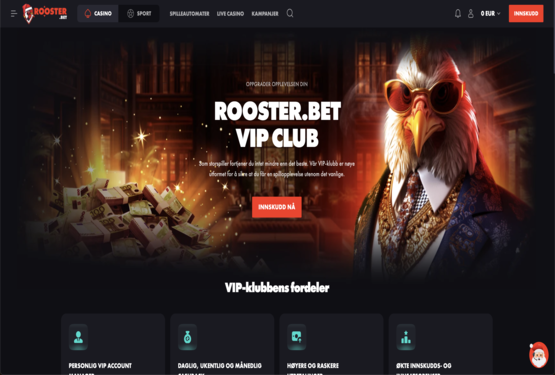 VIP program på Rooster bet Casino 