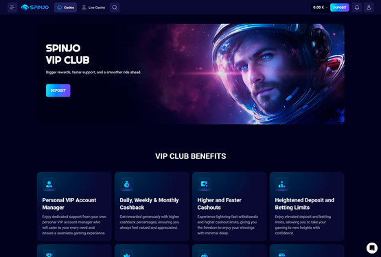 VIP program på Spinjo Casino 