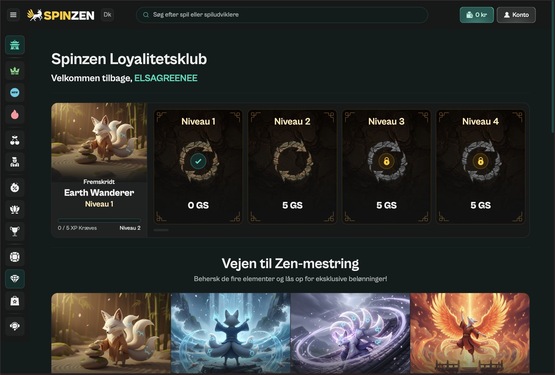 VIP program på Spinzen Casino