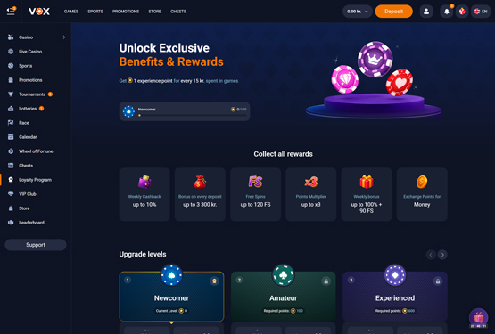 VIP program på Vox Casino 