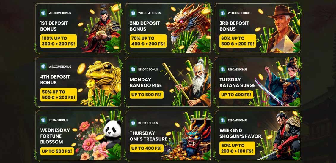 Bonussiden på Asino Casino-webstedet