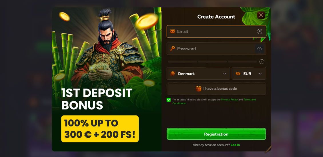 Asino Casino registreringsproces trin 2