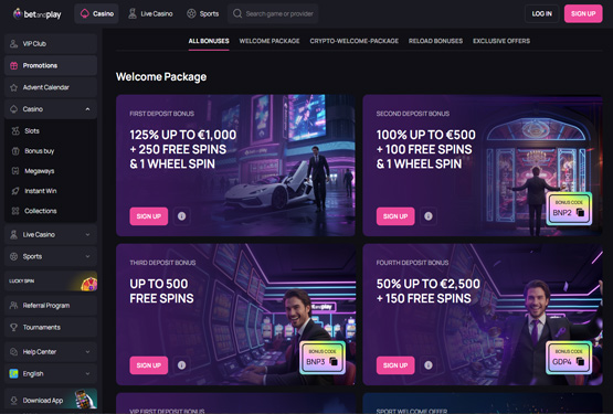 Bonusser og kampagner på Betandplay Casino