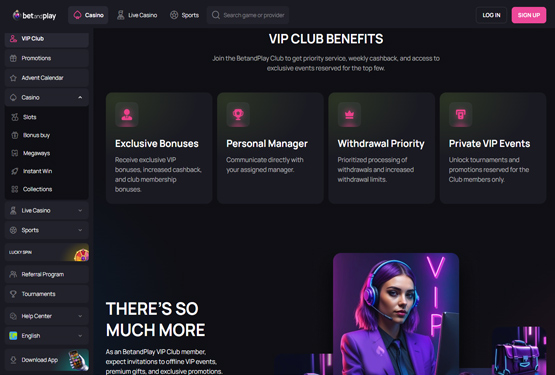 VIP program på Betandplay Casino