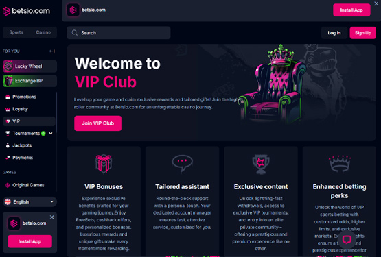 VIP program på Betsio Casino