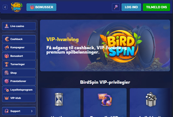 VIP program på Birdspin Casino