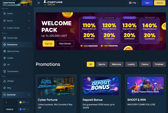 Bonusser og kampagner på FortuneJack Casino