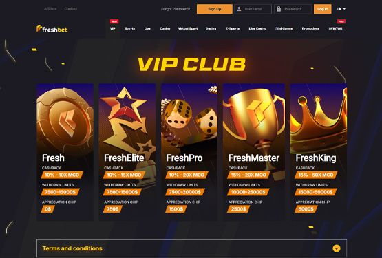 VIP program på Freshbet Casino