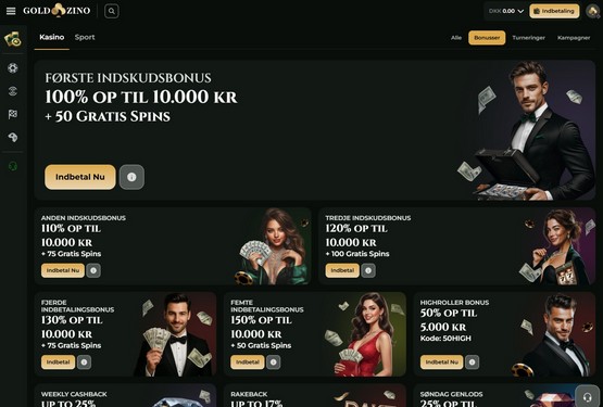 Bonusser og kampagner på Goldzino Casino