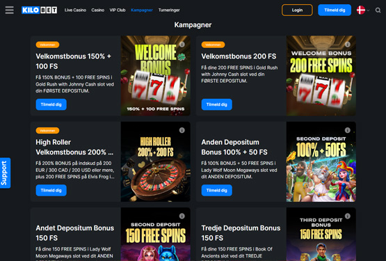 Bonusser og kampagner på Kilobet Casino