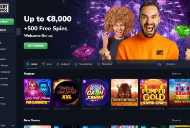 LuckyWins Casino forside