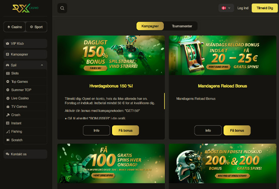 Bonusser og kampagner på RX Casino