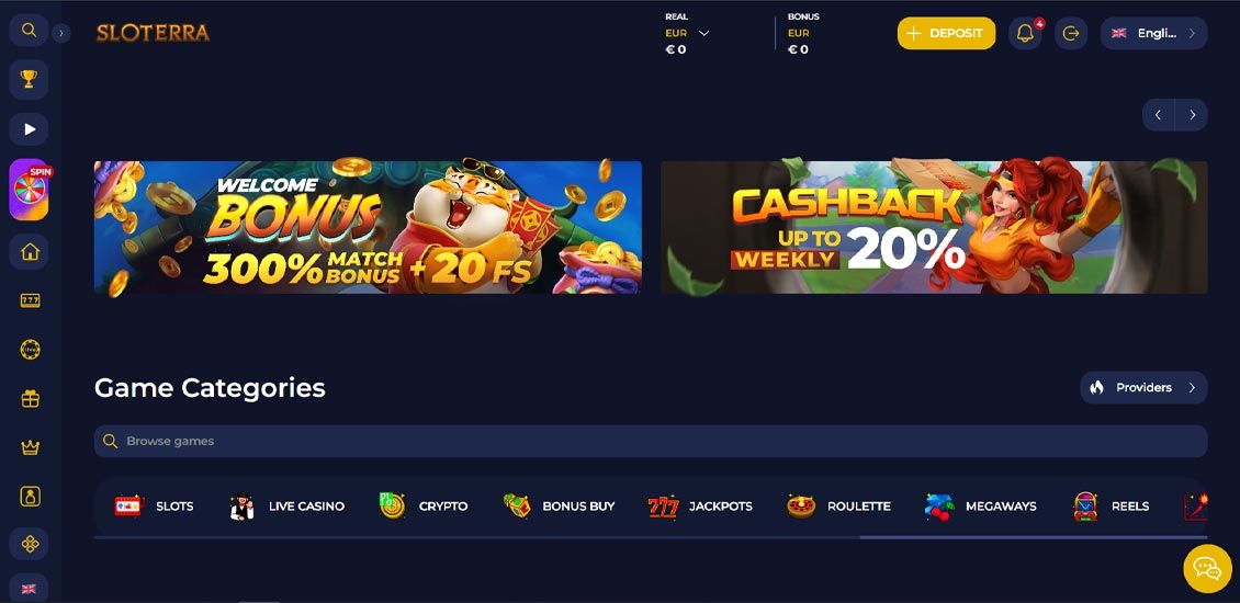 Sloterra Casino registreringsproces trin 3