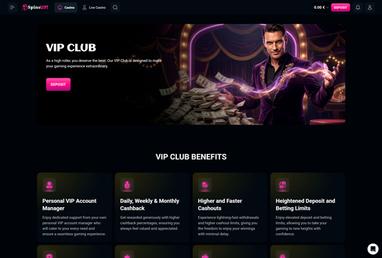 VIP program på SpinsUP Casino 