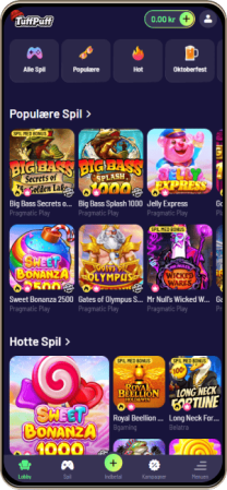 TuffPuff Casinos Hovedside på Mobilskærm