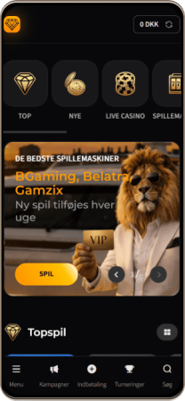 Wild Chance Casinos Hovedside på Mobilskærm