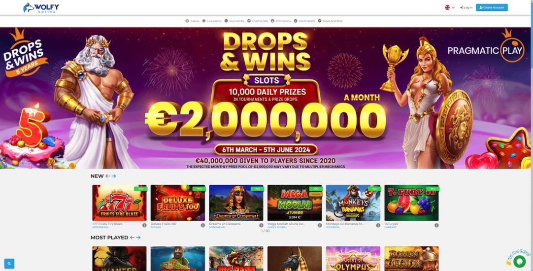 Wolfy Casino registreringsproces trin 1