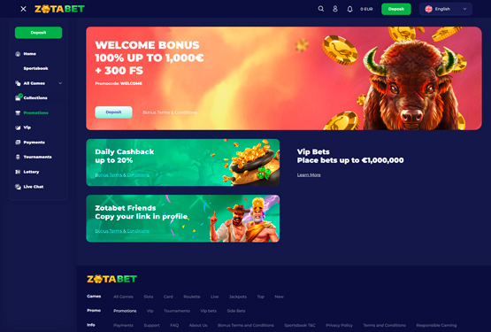 Bonusser og kampagner på Zotabet Casino