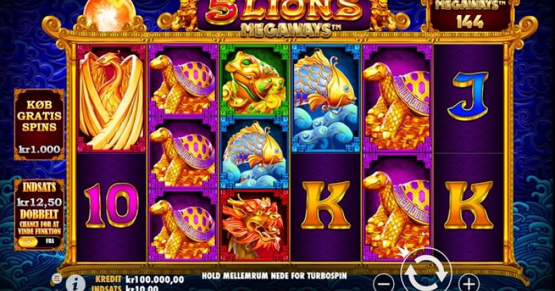 Spil gratis lige nu på 5 Lions Megaways online slot fra Pragmatic Play | Danske Casinoer