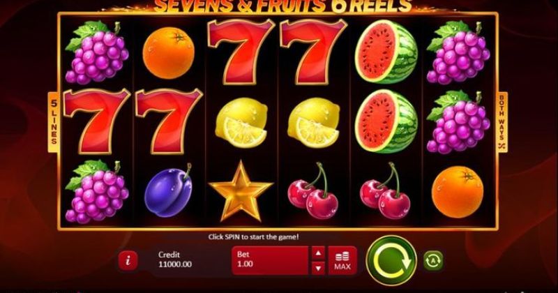 Spil gratis lige nu på 5 Super Sevens & Fruits: 6 reels online slot fra Playson | Danske Casinoer