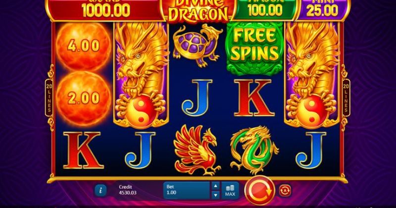 Spil gratis lige nu på Divine Dragon: Hold and Win online slot fra Playson | Danske Casinoer