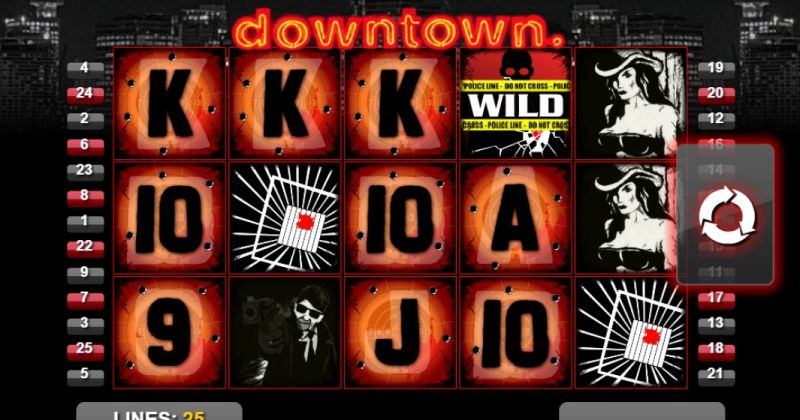 Spil gratis lige nu på Downtown, spillemaskine online fra 1x2Gaming | Danske Casinoer