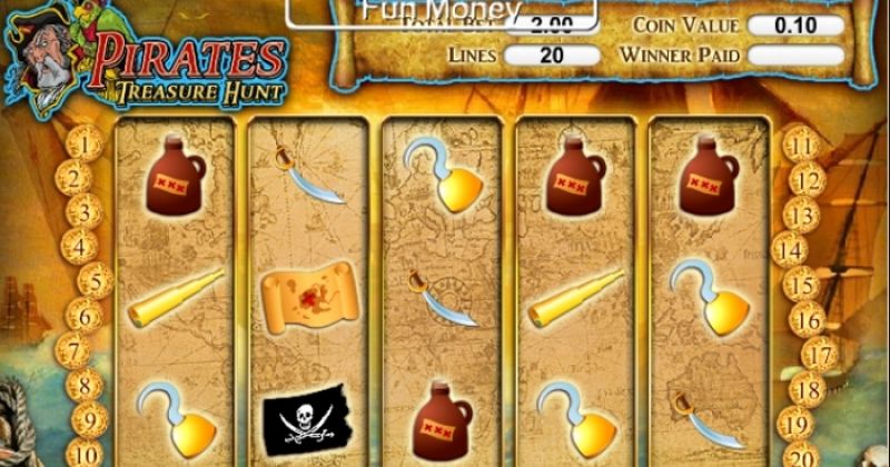Spil gratis lige nu på Pirates Treasure Hunt-slot online fra Skillonnet | Danske Casinoer