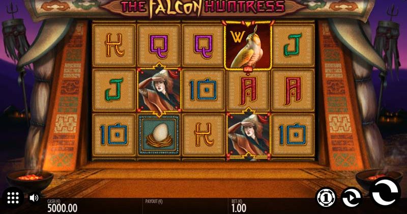 Spil gratis lige nu på The Falcon Huntress online slot fra Thunderkick | Danske Casinoer