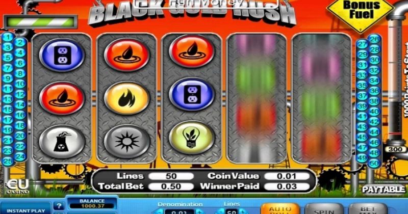Spil gratis lige nu på Black Gold Rush spillemaskine online fra Skillonnet | Danske Casinoer
