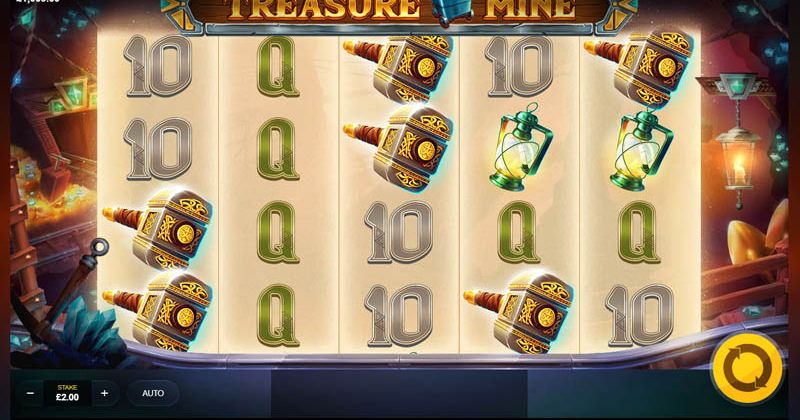 Spil gratis lige nu på Treasure Mine spillemaskine online fra Red Tiger Gaming | Danske Casinoer