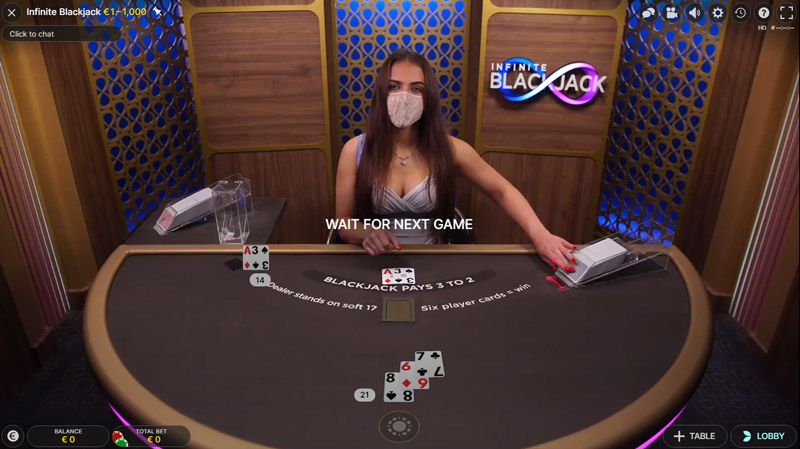 live blackjack - Spilleområdet