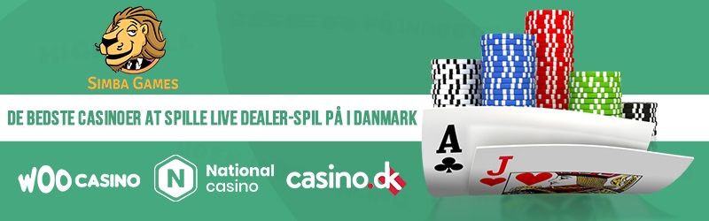 Top 5 online casinoer med live spil i Danmark